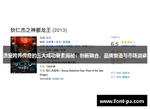 清爱跨界传奇的三大成功要素揭秘：创新融合、品牌塑造与市场洞察